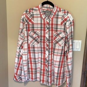 BKE RELAXED FIT MENS LONG SLEEVE BUTTON UP X-LARGE SHIRT MACHINE WASH